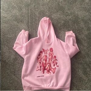 Pink Graphic Hoodie Sweatshirt